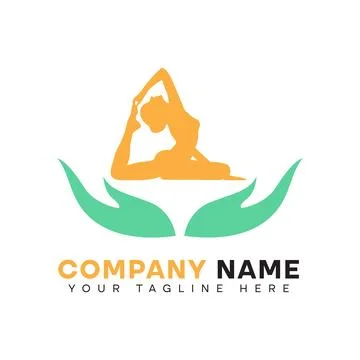 Yoga logo design Stock Illustration