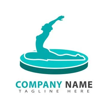 Yoga logo vector design Illustrazione stock
