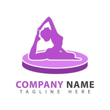 Yoga logo vector Stock Illustration