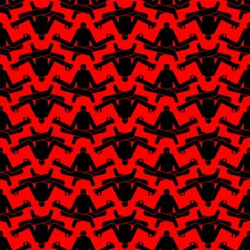 Yoga lotus pose pattern seamless. Concept of knowledge and self-awareness. Stock Illustration