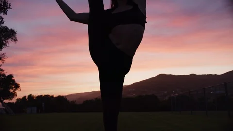 Yoga master doing yoga session at park Stock Footage 130052872