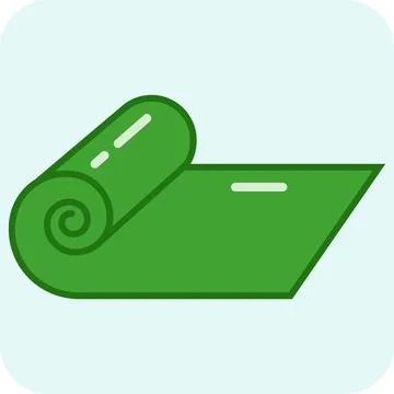 Yoga Mat flat icon. Stock Illustration