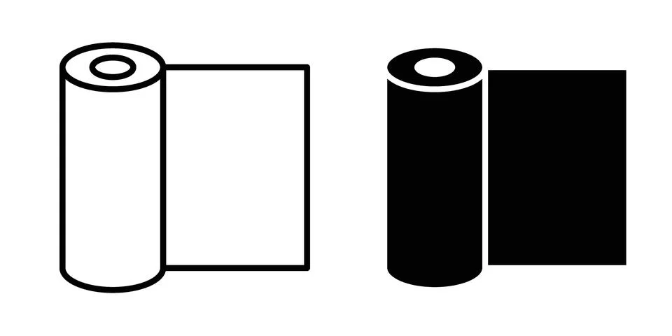 Yoga mat icon for design projects and web UI Stock Illustration