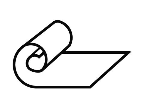 Yoga mat icon design,Mat vector icon isolated on white background. Stock Illustration