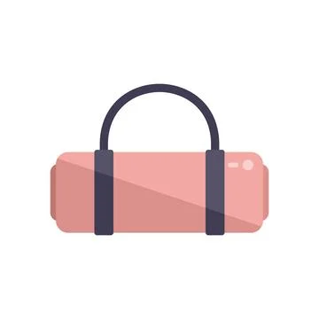 Yoga mat icon flat vector. Gym carpet Stock Illustration