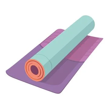 Yoga mat isolated icon vector backdrop Illustrazione stock