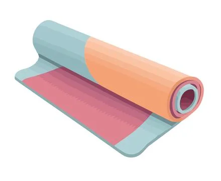 Yoga mat on modern backdrop Illustrazione stock