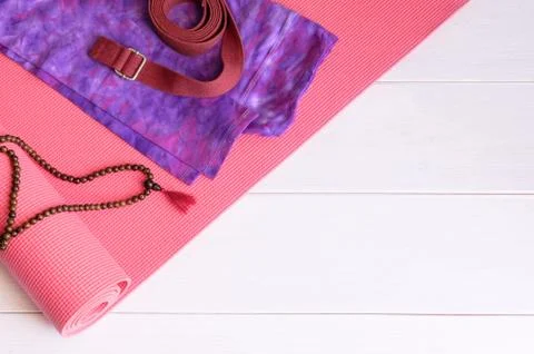 Yoga mat Stock Photos