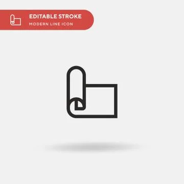 Yoga Mat Simple vector icon. Illustration symbol design template for web mobi Stock Illustration