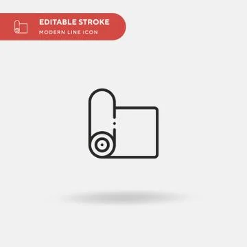 Yoga Mat Simple vector icon. Illustration symbol design template for web mobi Stock Illustration
