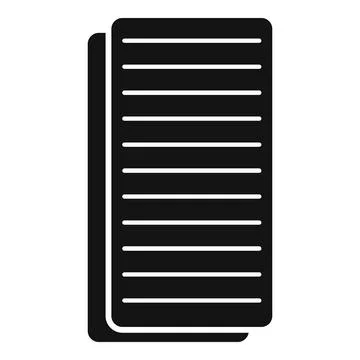 Yoga matt icon simple vector. Mat carpet 스톡 일러스트