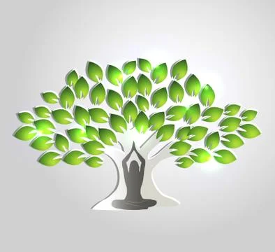 Yoga meditation Stock Illustration
