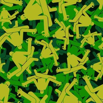 Yoga Military pattern seamless. Protective khaki soldier and hunting texture. Illustrazione stock
