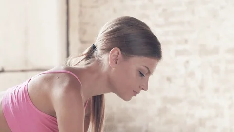 Yoga, muscle stretching exercises Stock Footage 80970309