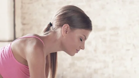 Yoga, muscle stretching exercises Stock Footage 80970542