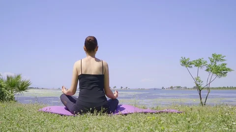 Yoga in the nature 2 Stock Footage 107774207