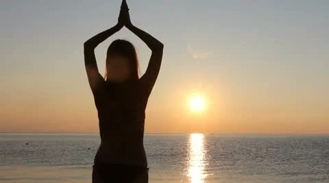Yoga, nature Stock Footage