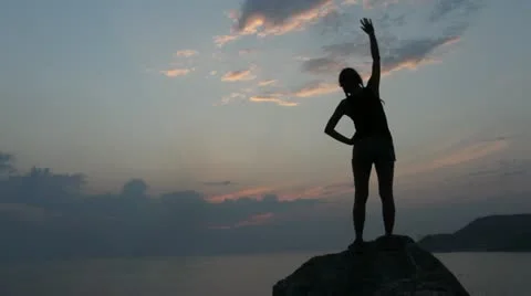 Yoga, nature Stock Footage