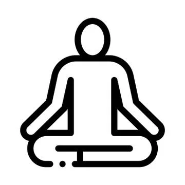 Yoga Pose Biohacking Icon Vector Illustration Illustrazione stock