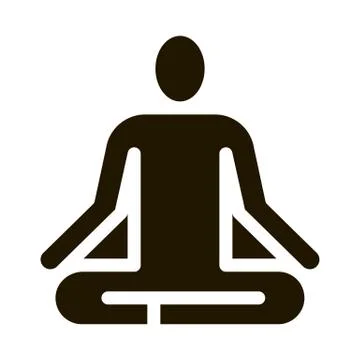 Yoga Pose Biohacking Icon Vector Illustration Illustrazione stock