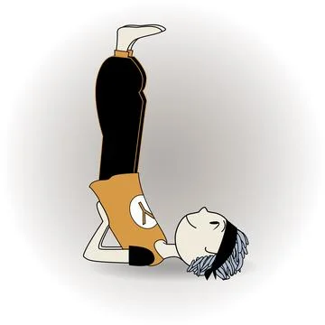 Yoga pose boy 스톡 일러스트