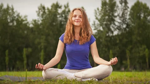 Yoga pose Stock Footage 37606752