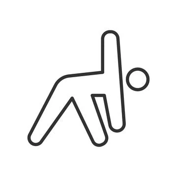 Yoga pose icon in line design. yoga, fitness, stretching, wellness, exercise Stock Illustration