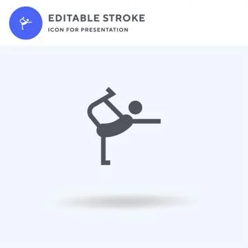 Yoga Pose icon vector, filled flat sign, solid pictogram isolated on white, logo Stock Illustration