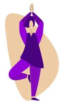 Yoga pose. Isolated vector illustration Stock Illustration