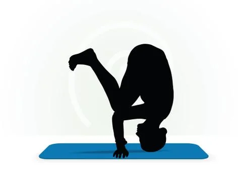 Yoga pose isolated on white background Stock Illustration