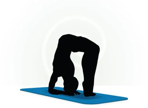 Yoga pose isolated on white background Stock Illustration