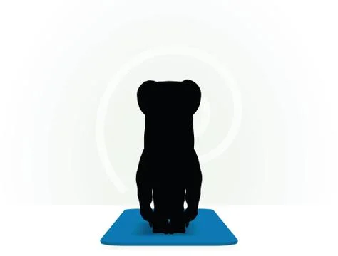 Yoga pose isolated on white background Stock Illustration