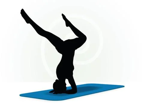 Yoga pose isolated on white background Stock Illustration