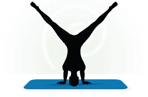 Yoga pose isolated on white background Stock Illustration
