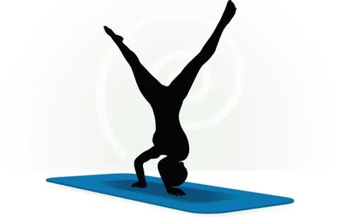 Yoga pose isolated on white background Illustrazione stock