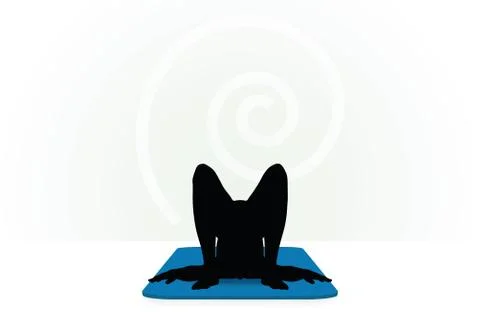 Yoga pose isolated on white background Illustrazione stock