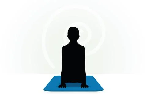 Yoga pose isolated on white background Stock Illustration