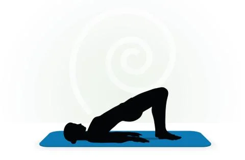 Yoga pose isolated on white background Stock Illustration