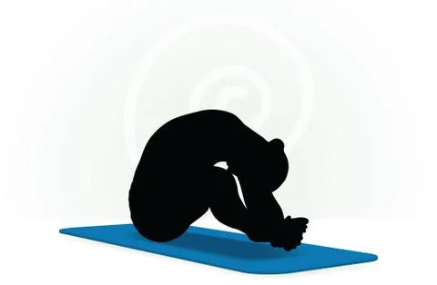 Yoga pose isolated on white background Stock Illustration