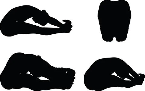 Yoga pose isolated on white background Stock Illustration