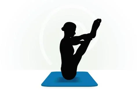 Yoga pose isolated on white background Stock Illustration