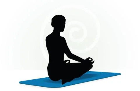 Yoga pose isolated on white background Stock Illustration