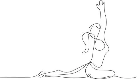 Yoga pose in serene stance Vector Ilustración de archivo