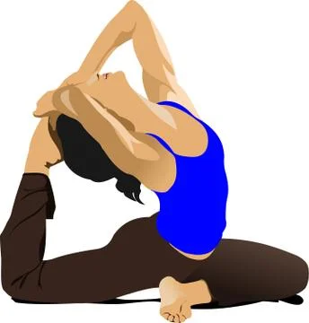 Yoga pose - vector poster Stock Illustration