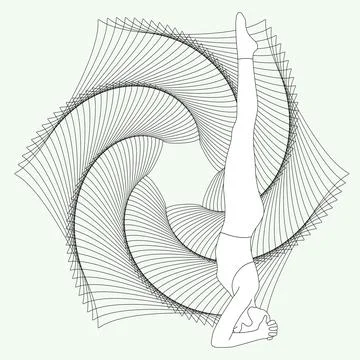 Yoga poses: Headstand Stock Illustration