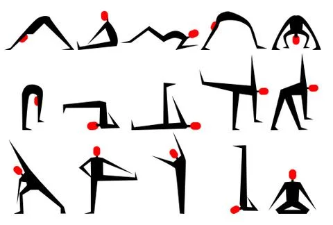 Yoga poses Stock Illustration