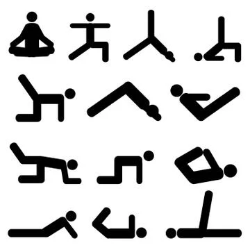 Yoga poses Stock Illustration