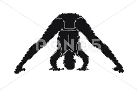 Yoga position Stock Illustration