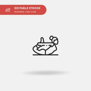 Yoga Position Simple vector icon. Illustration symbol design template for web Stock Illustration