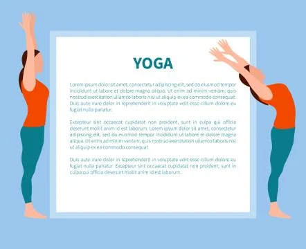 Yoga Poster with Text Sample Vector Illustration Stock Illustration